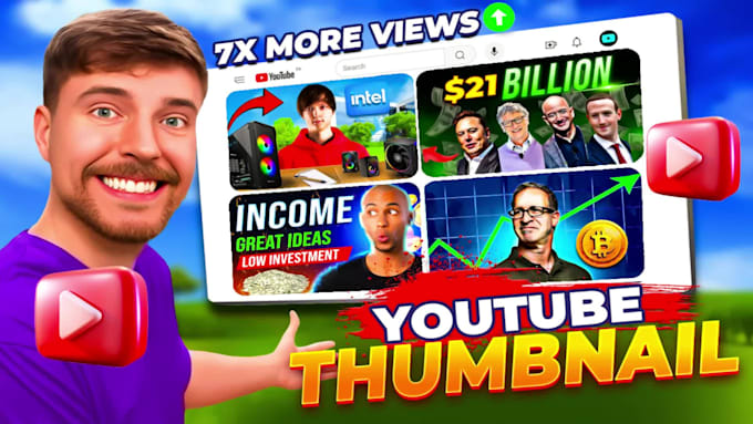 design attractive youtube thumbnail design in 3hrs