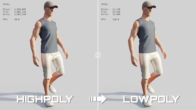 fix your 3d model, retopology, uv mapping and bake textures