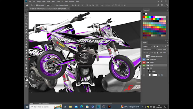 make a wrap sticker design for your mx motorbike