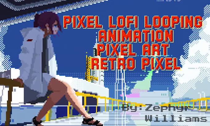 do 2d pixel character 8bit, 16bit, 32bit retro sprite lofi looping animation gif