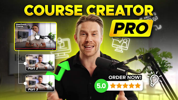 produce course and elearning content as your male presenter