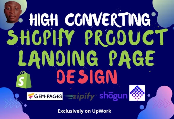 Best Price! I will design shopify landing page, product landing page, sales page, homepage, pagefly  for $100