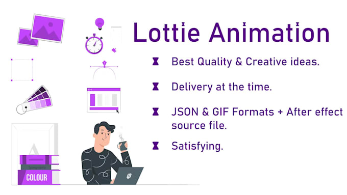 create lottie and json animation for web and app
