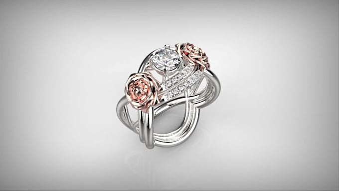 do custom jewelry design with 3d modeling and rendering