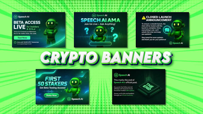 design banner, poster, flyer for your meme coin, crypto, business