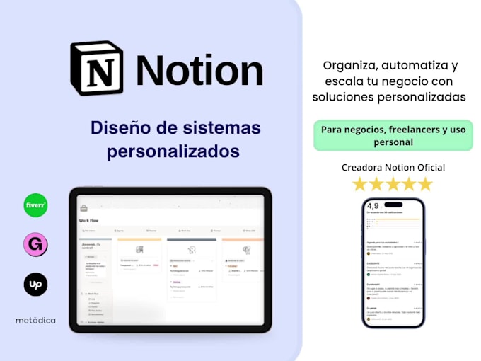 diseño sistemas en notion para freelancers y negocios