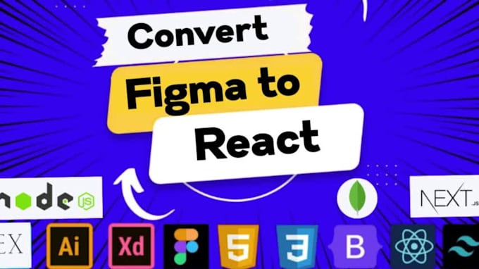 be your a reactjs frontend web developer, convert figma to reactjs