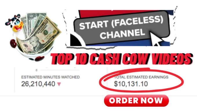 Create profitable youtube automation cash cow videos by Ceo_editor | Fiverr