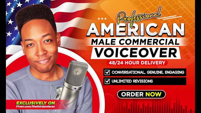 voiceover a cool young american male commercial voice over