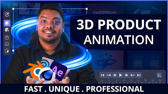 create a unique 3d tech product animation