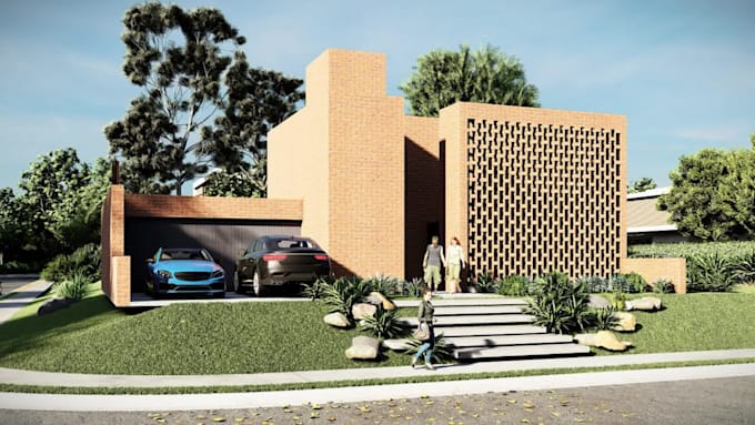 Design a realistic 3d model and any architecture autocad drawing by ...