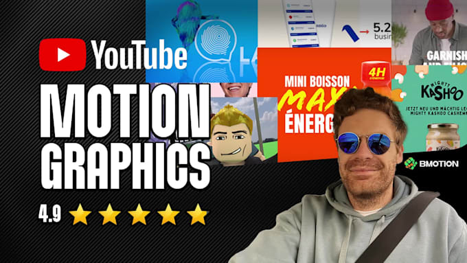 create youtube motion graphics and animation for channels