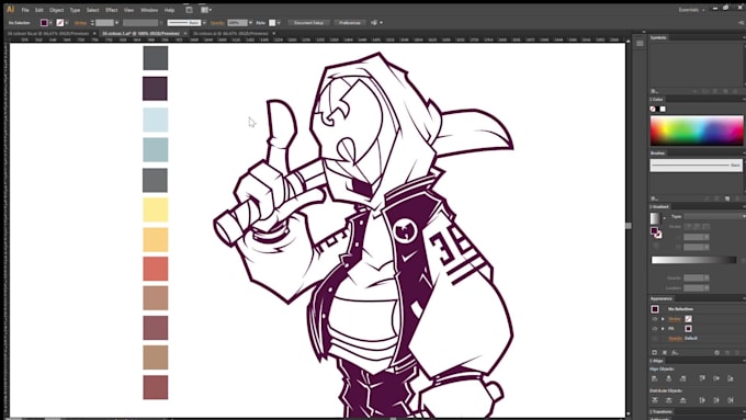 draw vector art illustration or logo for you