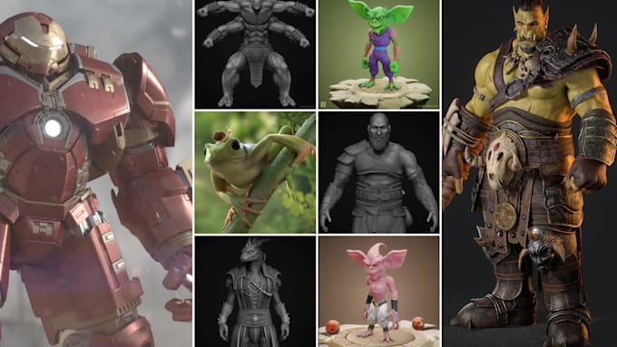 do 3d character modeling, sculpting, texturing, and deliver game ready assets