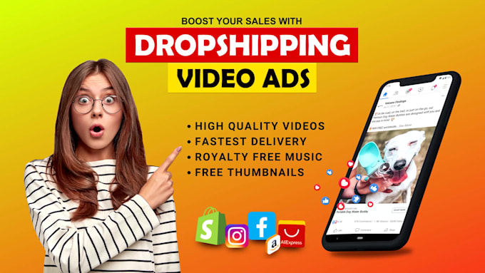 create ecommerce ads and dropshipping ads