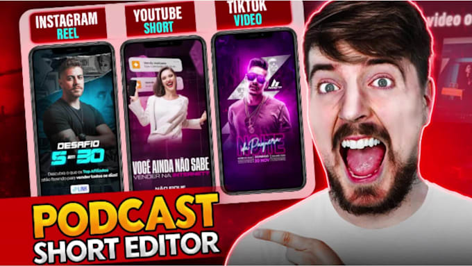 edit your podcast into short from engaing viral video clips