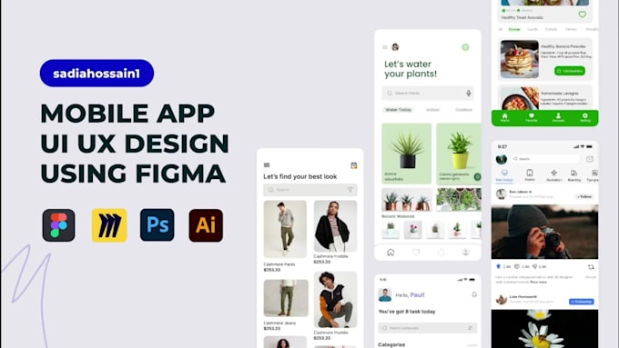 Do your mobile app ui ux design using figma by Sadiahossain1 | Fiverr