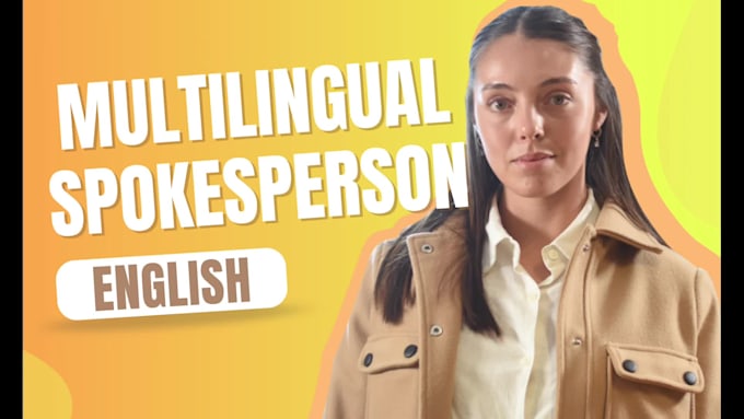 be a professional spokesperson video or ugc video creator in english