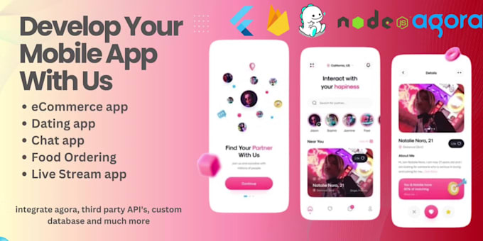 develop mobile apps in flutter for both android and ios