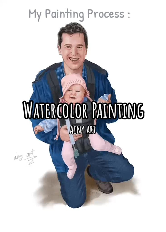 paint hand drawn watercolor paintings from your photos