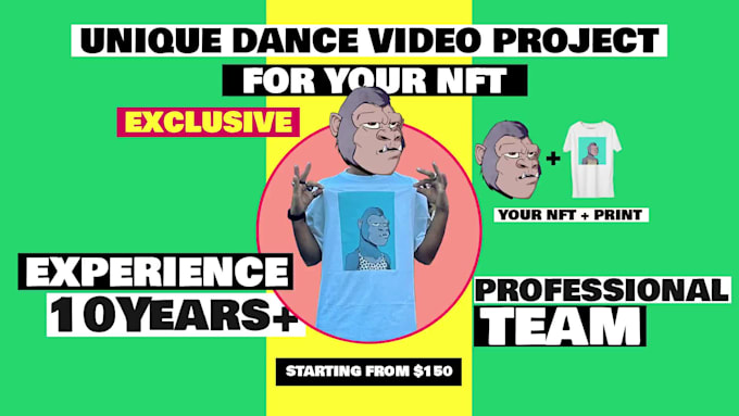 create unique style of crypto or nft character promo video
