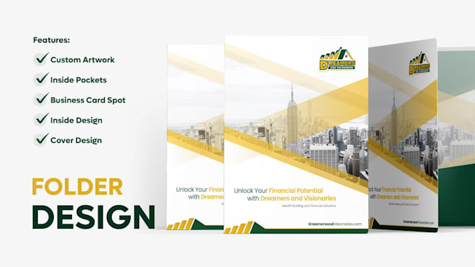 design outstanding presentation folder or file flyer holder