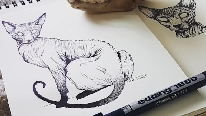 create an amazing custom hand draw tattoo design for you