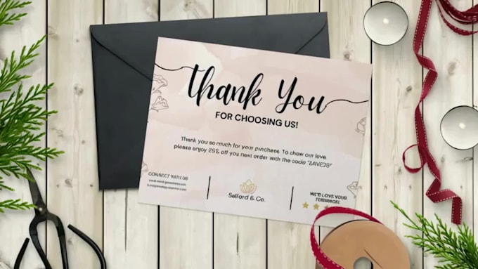 design beautiful thank you and invitation cards