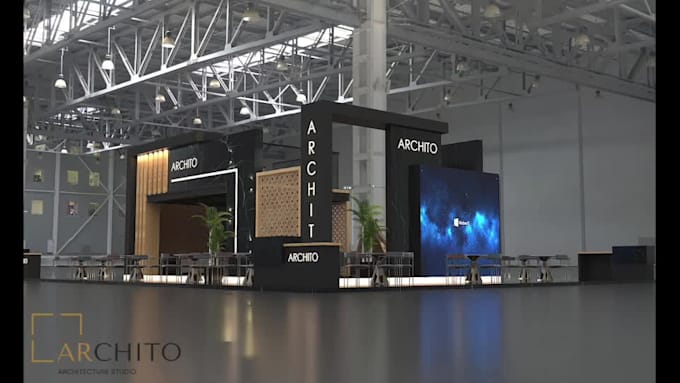 design your exhibition booth, stand, event and kiosk with 3ds max