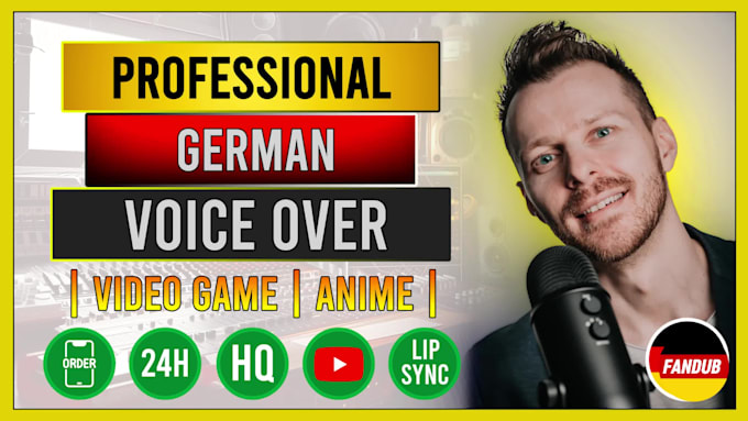 create an german anime voice over for you