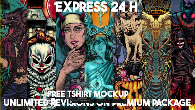 design custom graphic t shirts, clothing, and merch  for brand in 24 hours