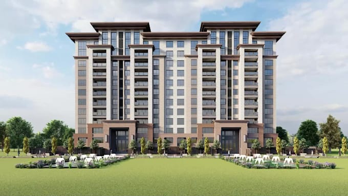 design and render 3d architecture of house and commercial building rendering