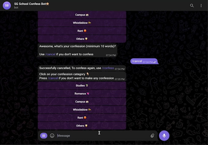 build chatbot for telegram or discord