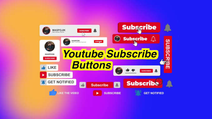 Make subscribe button animation for youtube by Maspojik | Fiverr