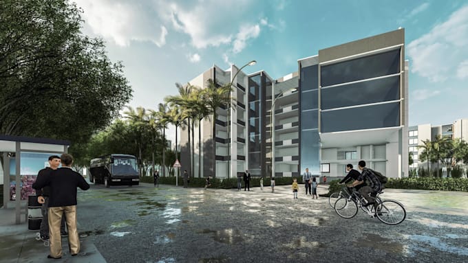 3d model and render of exterior or interior design