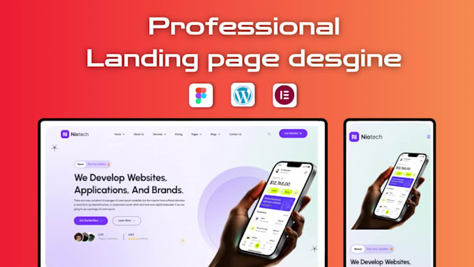 build a responsive landing page with wordpress and elementor
