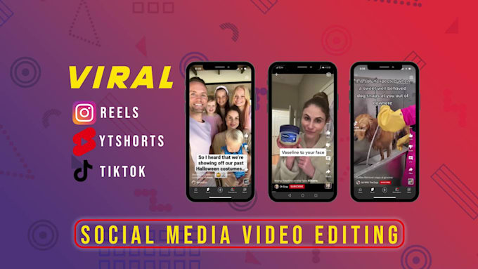 edit your social media videos like reels, tiktok,  shorts