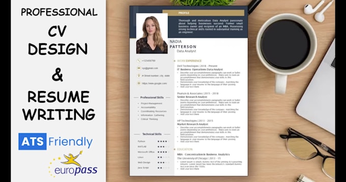make your professional CV design and resume writing
