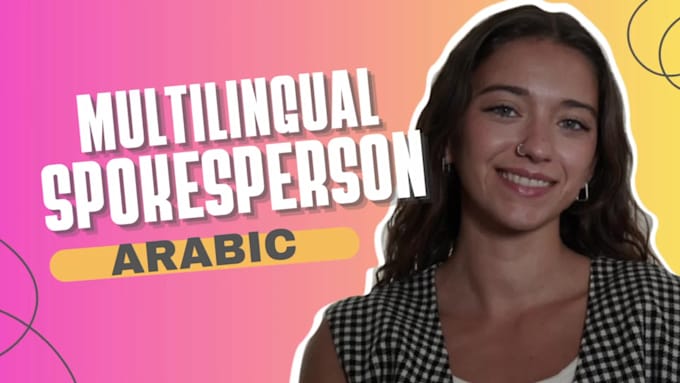 be your spokesperson video or ugc video creator in arabic