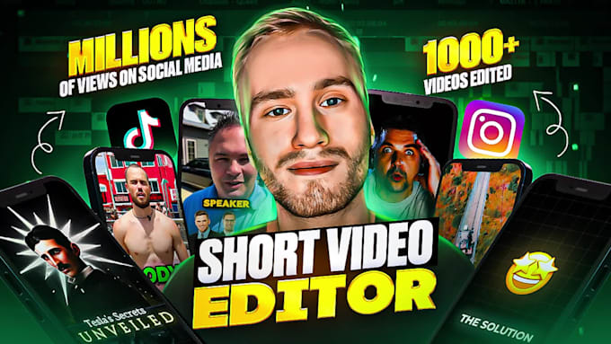 do 10 dynamic instagram reels, youtube shorts, tiktok videos