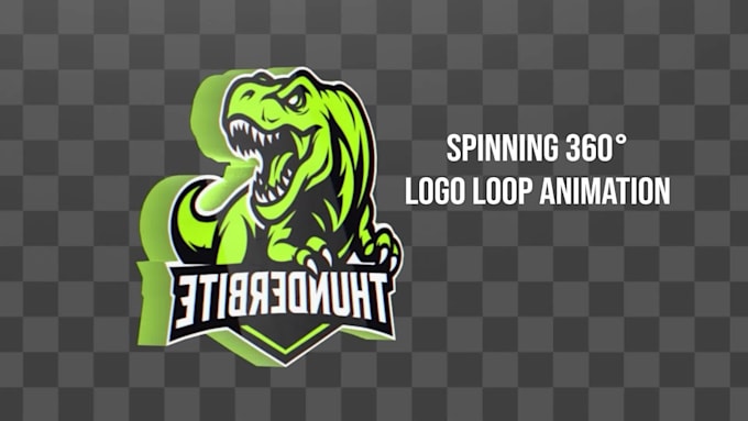 spin 3d logo loop animation rotating and spinning
