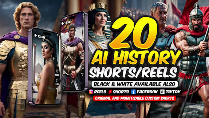Create viral faceless ai history reels youtube shorts tiktok by Get ...