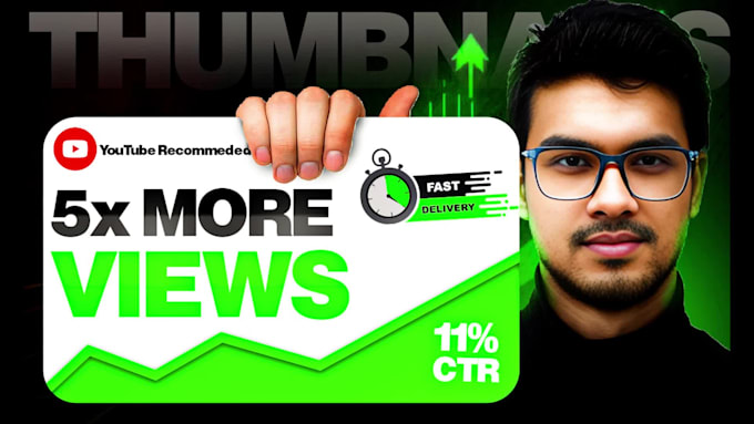 design high CTR custom youtube thumbnails