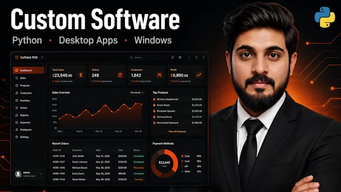 build a custom PC software and desktop application using python