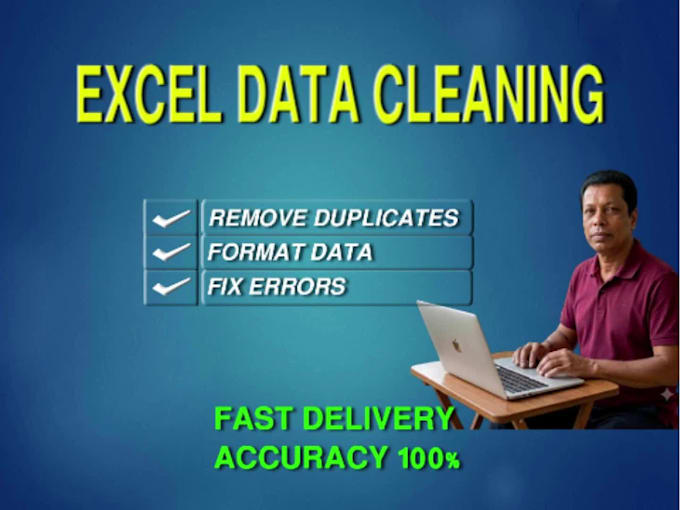 clean, format, organize excel data and convert PDF to excel