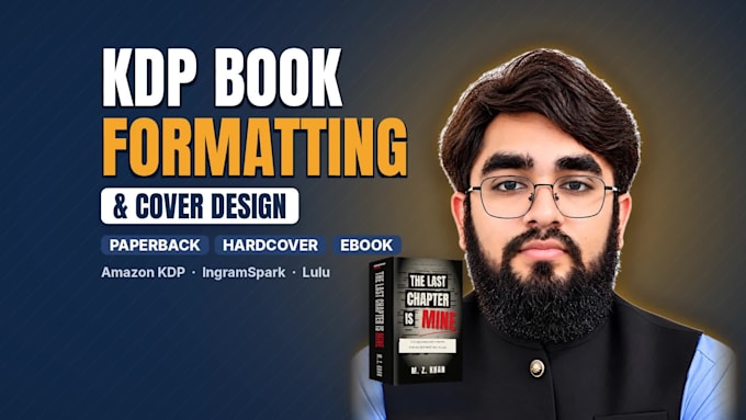 do book formatting and layout design for ebook paperback lulu kdp ingramspark