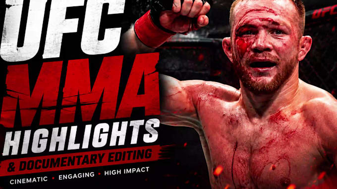 create ufc mma fight highlight sports video for youtube channel