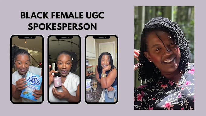 create engaging black female ugc spokesperson videos
