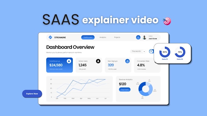 professional saas explainer video or saas demo video