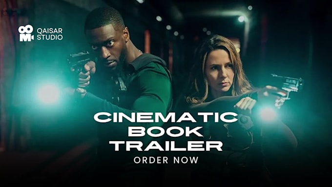create a professional cinematic book trailer